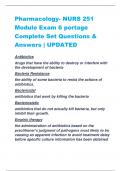 Pharmacology- NURS 251  Module Exam 6 portage Complete Set Questions &  Answers | UPDATED