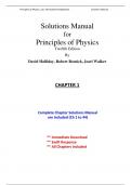 Solutions for Principles of Physics, Extended, International Adaptation, 12th Edition Halliday (All Chapters included)