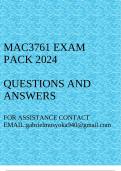 MAC3761 Exam pack 2024(Questions and answers)