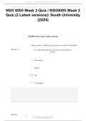 NSG 6005 Week 3 Quiz / NSG6005 Week 3 Quiz (2 Latest versions): South University (2024)