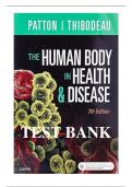 Test Bank for The Human Body in Health and Disease 7th Edition by Kevin T. Patton, ISBN: 9780323402118 chapter1-25| Complete Guide A+