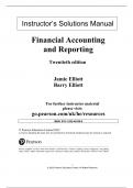 Solution Manual for Financial Accounting and Reporting, 20th Edition by Jamie Elliott, Barry Elliott