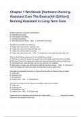 Chapter 1 Workbook [Hartmann Nursing Assistant Care The Basics(4th Edition)] Nursing Assistant in Long-Term Care