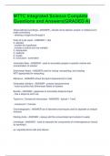 MTTC Integrated Science Complete Questions and Answers(GRADED A)
