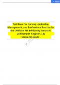 NURSING LEADERSHIP, MANAGEMENT, AND PROFESSIONAL PRACTICE FOR THE LPN or LVN 7TH EDITION BY TAMARA R. DAHLKEMPER TEST BANK