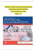 TEST BANK For Seidel's Guide to Physical Examination An Interprofessional Approach 10th Edition by Jane W. Ball, Joyce E. Dains, Chapters 1 - 26 | Complete Newest Version