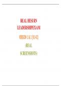 REAL HESI RN  LEADERSHIPEXAM VERSION 1 & 2 (V1-V2) (REAL  SCREENSHOTS) 2024