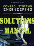 SOLUTIONS MANUAL for Control Systems Engineering 7th Edition by Norman Nise.  ISBN 9781118800638