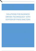 Solutions For Business Driven Technology 10th Edition by Paige Baltzan.docx
