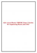 AQA A-level Physics 7408/3BC Paper 3BC June 2023