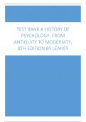 Test Bank A History of Psychology From Antiquity to Modernity, 8th Edition by Leahey new.docx