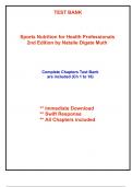 Test Bank for Sports Nutrition for Health Professionals, 2nd Edition Muth (All Chapters included)
