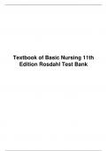 Textbook of Basic Nursing 11th Edition Rosdahl Test Bank, Helpful 