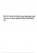 NR 511 Final Exam Questions and Answers Latest Updated 2024 (GRADED A+)