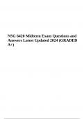 NSG 6420 Midterm Exam Questions and Answers Latest Updated 2024 (GRADED A+)