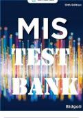 Test bank for mis 10th edition hossein bidgoli 2023-2024 Latest Update