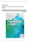Test Bank - Primary Care-The Art and Science of Advanced Practice Nursing, 4th Edition (Dunphy, 2016) | All Chapters