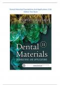 Dental Materials Properties And Manipulation 10th Edition Test Bank