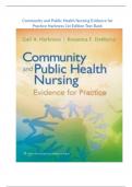 Community and Public Health Nursing Evidence for Practice Harkness 1st Edition Test Bank