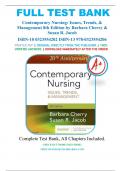 Test Bank for Contemporary Nursing Issues, Trends, & Management 8th Edition by Barbara Cherry, Susan R. Jacob, All Chapters 1-28, A+ guide.