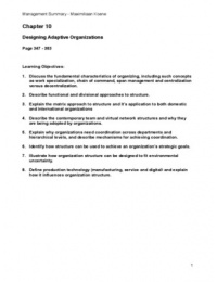 Management and Organization Chapter 10