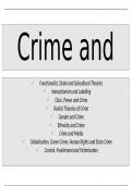 Sociology A Level Crime and Deviance -Functionalist, Strain and Subcultural Theories of Crime and Deviance