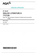AQA 2023 A-level ENGLISH LITERATURE B 7717/2B Paper 2B  Mark scheme