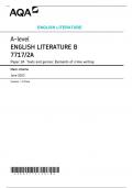 AQA 2023 A-level ENGLISH LITERATURE B 7717/2A Paper 2A  Mark scheme