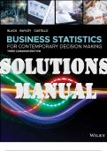 SOLUTIONS MANUAL for Business Statistics: For Contemporary Decision Making, Canadian Edition 3rd Edition by Ken Black, Tiffany Bayley and Ignacio Castillo. ISBN 9781119577584, ISBN-13 978-1119577621 (Complete Chapters 1-19)