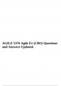 AGILE 5376 Agile E1 (CBO) Questions and Answers Updated.