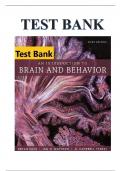 Test Bank for An Introduction to Brain and Behavior 6th Bryan Kolb , Ian Q. Whishaw , G. Campbell Teskey