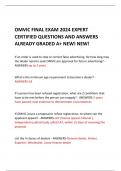 OMVIC FINAL EXAM 2024 EXPERT CERTIFIED QUESTIONS AND ANSWERS ALREADY GRADED A+ NEW! NEW! 