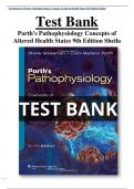 Test Bank For Porth's Pathophysiology Concepts of Altered Health States 9th Edition Sheila All Chapters | A+ ULTIMATE GUIDE 