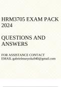 HRM3705 Exam pack 2024(Questions and answers)