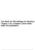 Test Bank For Microbiology by OpenStax | Chapter 1-26 | Complete Latest Guide | ISBN 978-1938168147.