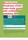 Biochemistry Readiness Check I with complete verified solutions 2024.