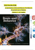 TEST BANK For An Introduction to Brain and Behavior, 7th Edition by Bryan Kolb, Ian Q. Whishaw, Complete Chapters 1 - 16, Newest Version