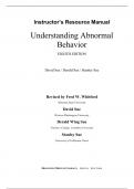Understanding Abnormal Behavior BY David Sue / Derald Sue / Stanley Sue
