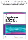 Test Bank For Foundations Of Mental Health Care 7th Edition By Morrison- Valfre // Isbn-0323661823// Isbn-13  978-0323661829// Chapter 1-33 All Covered