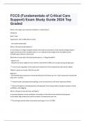  FCCS (Fundamentals of Critical Care Support) Exam Study Guide 2024 Top Graded 
