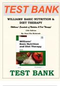 Test Bank - Williams Basic Nutrition and Diet Therapy, 15th Edition (Nix, 2017), Chapter 1-23 | All Chapters