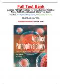 Applied Pathophysiology for the Advanced Practice Nurse 1st EditionDlugasch Story Test Bank Test ||Directly From The publisher, 100% Verified Answers. COVERS ALL CHAPTERS