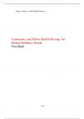 Community and Public Health-Nursing 3rd Edition DeMarco Walsh Test Bank ( all chapters questions & answers)