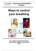 Respiratory Rehabilitation Program: Ways to control your breathing