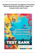 Test bank For Varcarolis' Foundations of Psychiatric-Mental Health Nursing 9th Edition | all chapters | 9780323697088 | 2024