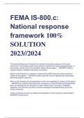 UPDATED FEMA IS-800.c: National response framework 100% SOLUTION 2023//2024