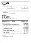 AQA A-LEVEL CHEMISTRY PAPER 2 2023 - QUESTION PAPER