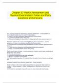Chapter 30 Health Assessment and Physical Examination/ Potter and Perry