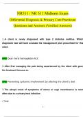NR601 / NR 601 Midterm Exam 2024: Primary Care of the Maturing & Aged Family Practicum Questions and Answers(Verified Answers)