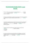 WATER RESTORATION exam IICRC 2023/2024